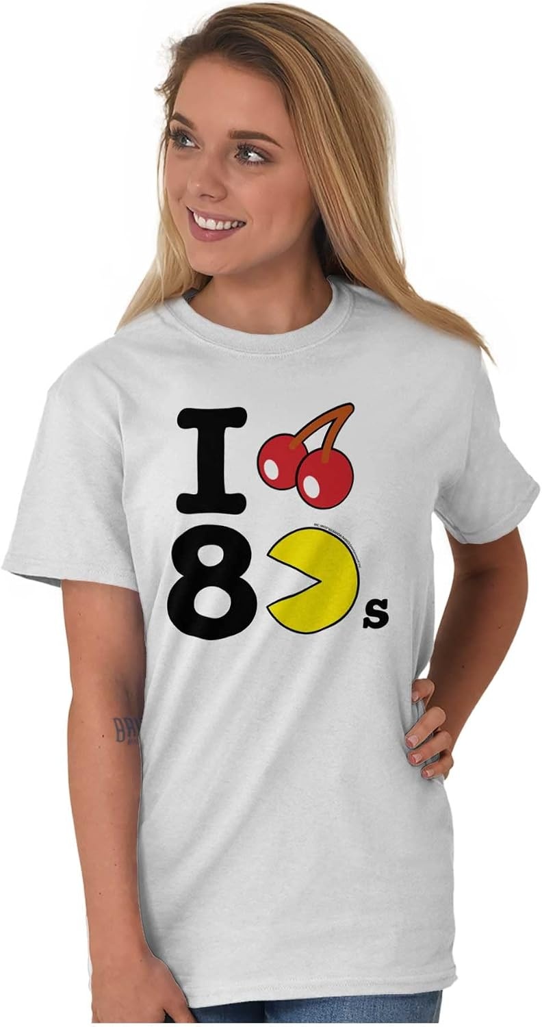 image:imagePacman I Love The 80s Cherry Fruit Graphic T Shirt Men or WomenWhite