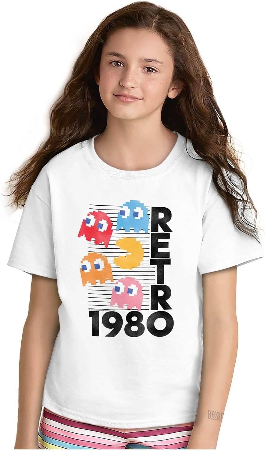 image:imageRetro Pacman Arcade Game Characters Crewneck T Shirts Boy Girl
