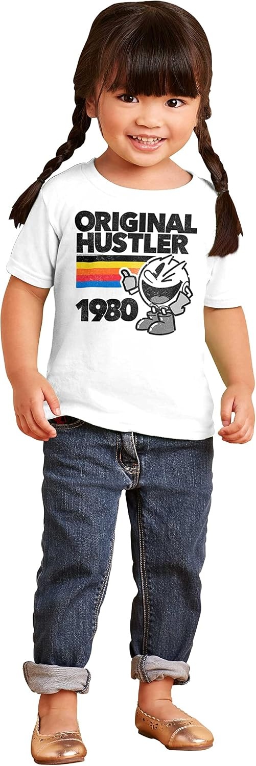 image:imageVintage Original Hustler Pacman Game Toddler Boy Girl T ShirtWhite