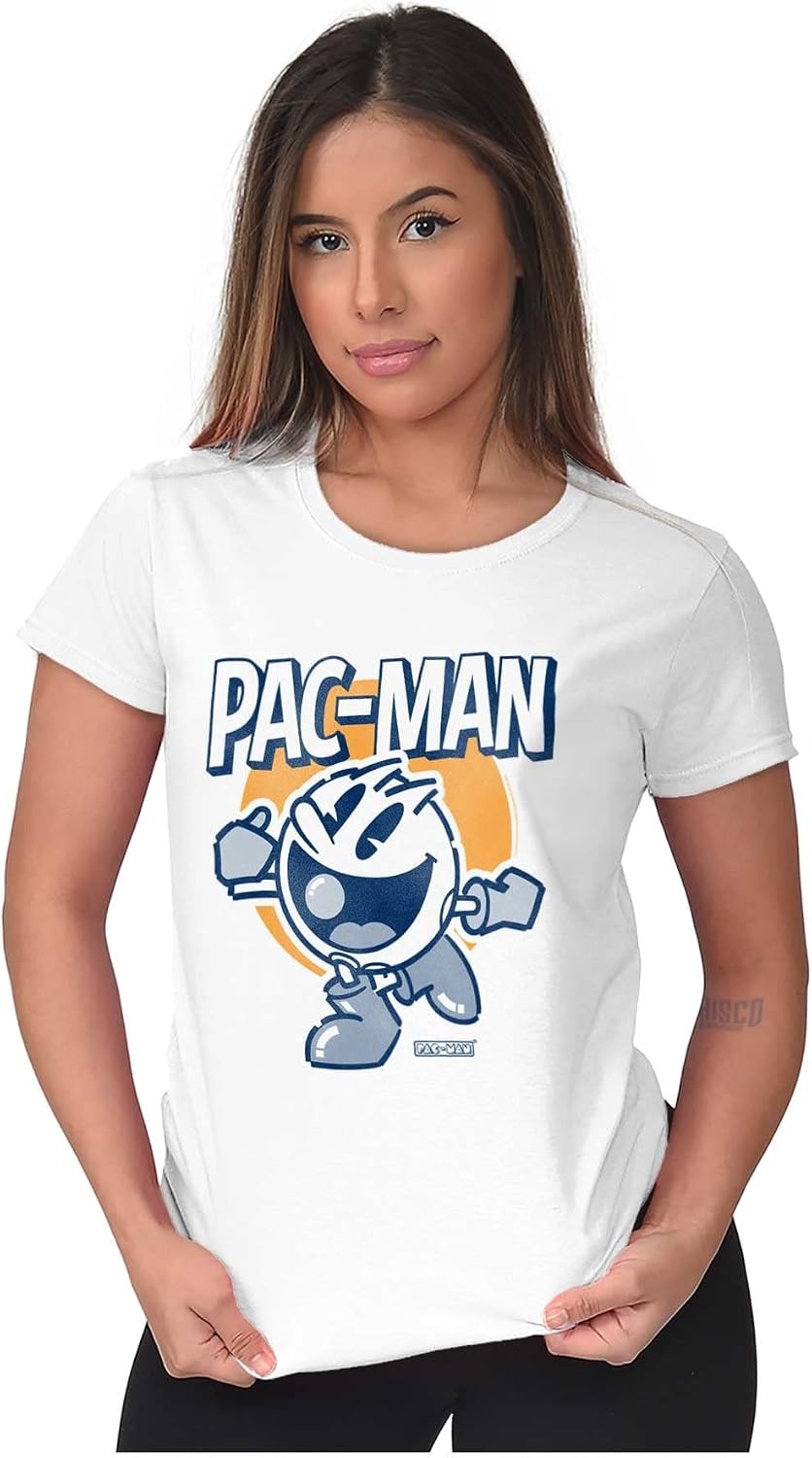 image:imageVintage Pacman Arcade Game Nostalgic Womens Slim Fit Graphic Tee