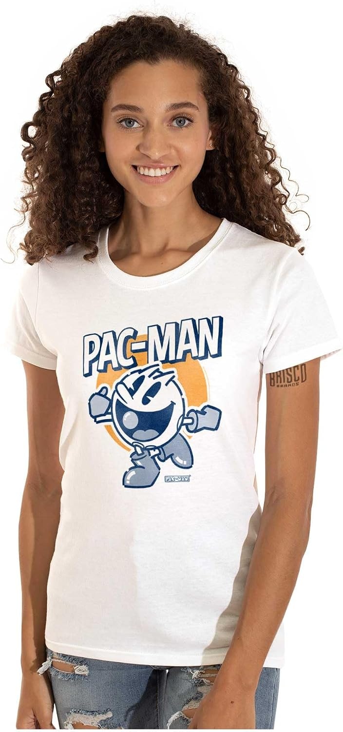 image:imageVintage Pacman Arcade Game Nostalgic Womens Slim Fit Graphic Tee