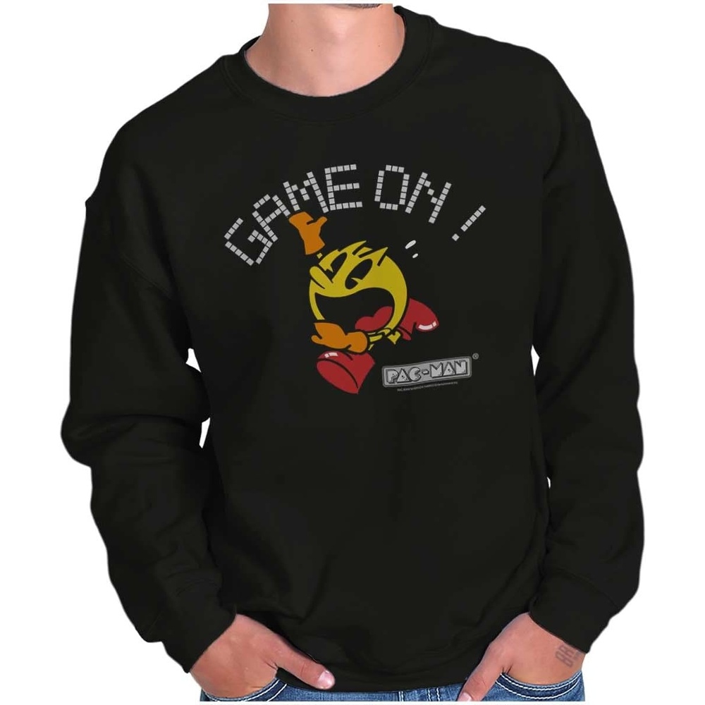 image:imageBrisco Brands PACMAN Game On Retro 1980s Gaming Sweatshirt for Men or WomenBlack