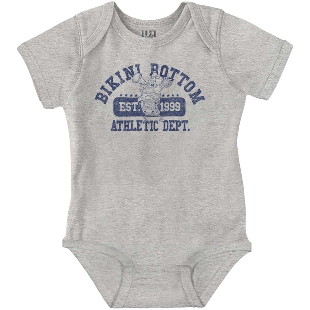 image:imageBrisco Brands SpongeBob Bikini Bottom Athletes Baby Romper Boys or GirlsHeather