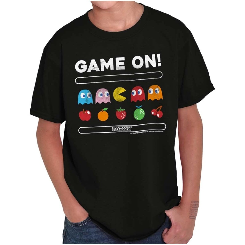 image:imageGame On Vintage 80s Pacman Gamer Crewneck T Shirts Boy GirlBlack