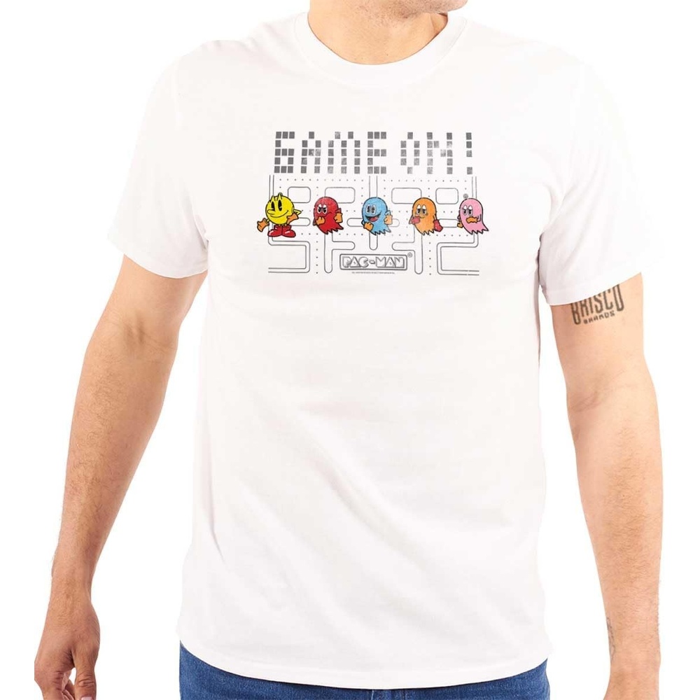 image:imagePacman Game On Ghost Squad Cool Graphic T Shirt Men or WomenWhite