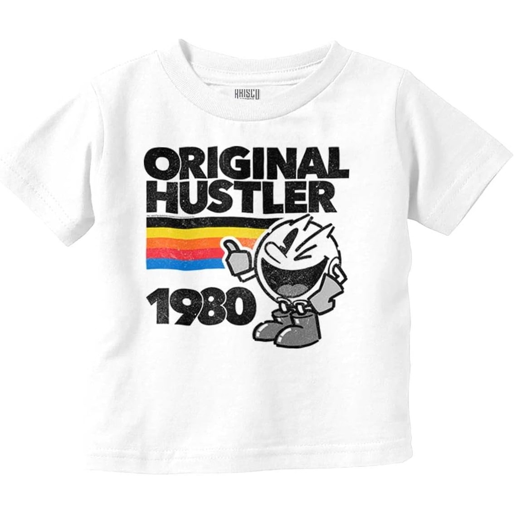 image:imageVintage Original Hustler Pacman Game Toddler Boy Girl T ShirtWhite