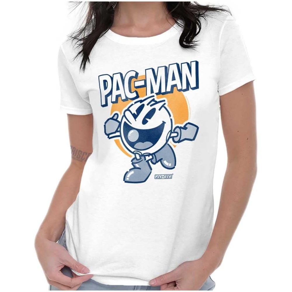 image:imageVintage Pacman Arcade Game Nostalgic Womens Slim Fit Graphic Tee