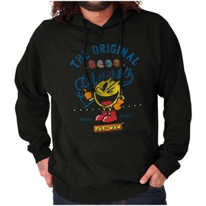 Brisco Brands PACMAN the Original Player Funny 80s Hoodie Sweatshirt Women Men(Black)