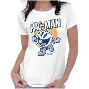 Vintage Pacman Arcade Game Nostalgic Womens Slim Fit Graphic Tee