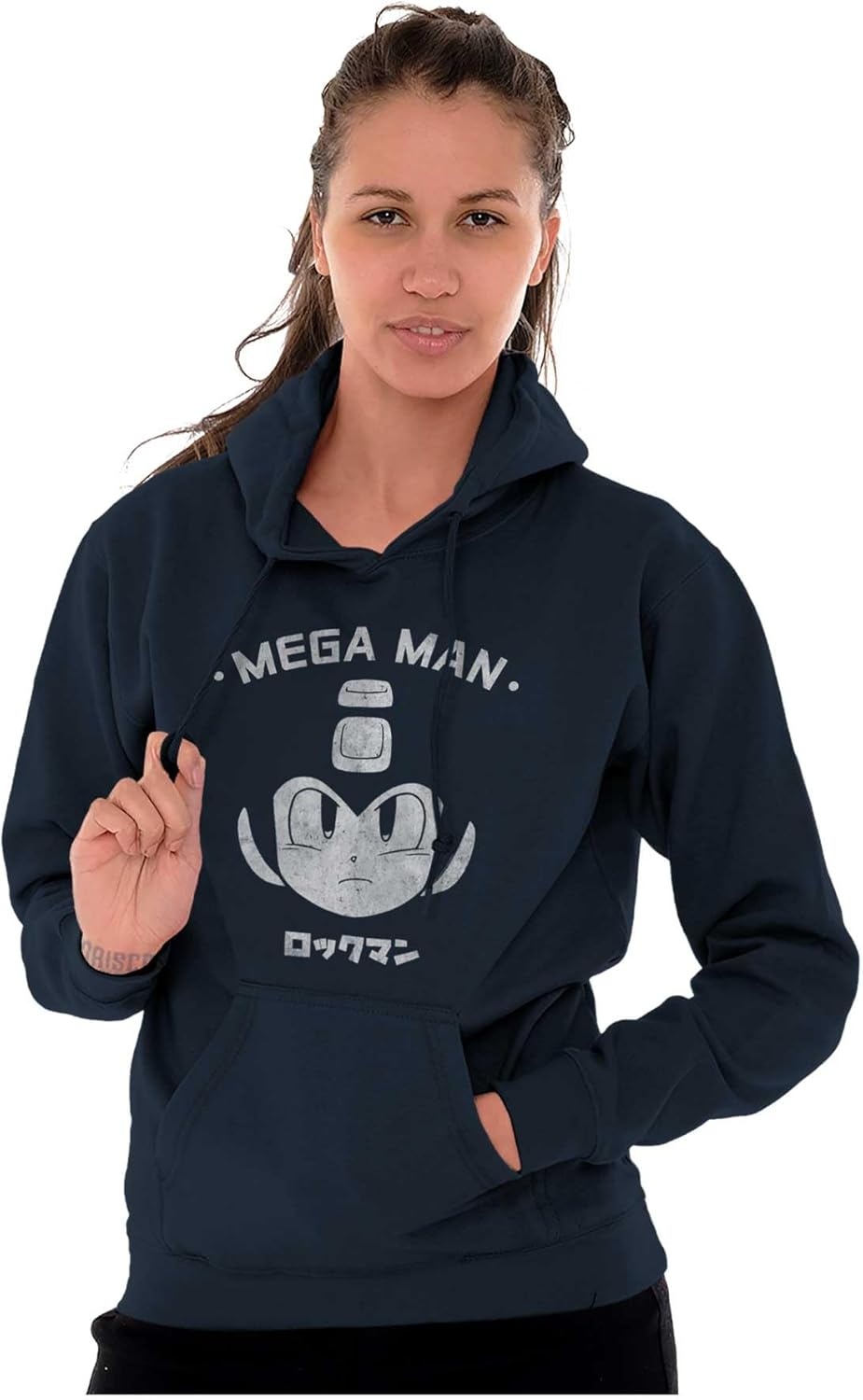 image:imageBrisco Brands Classic Video Game Mega Man RockMan Hoodie Sweatshirt Women MenNavy