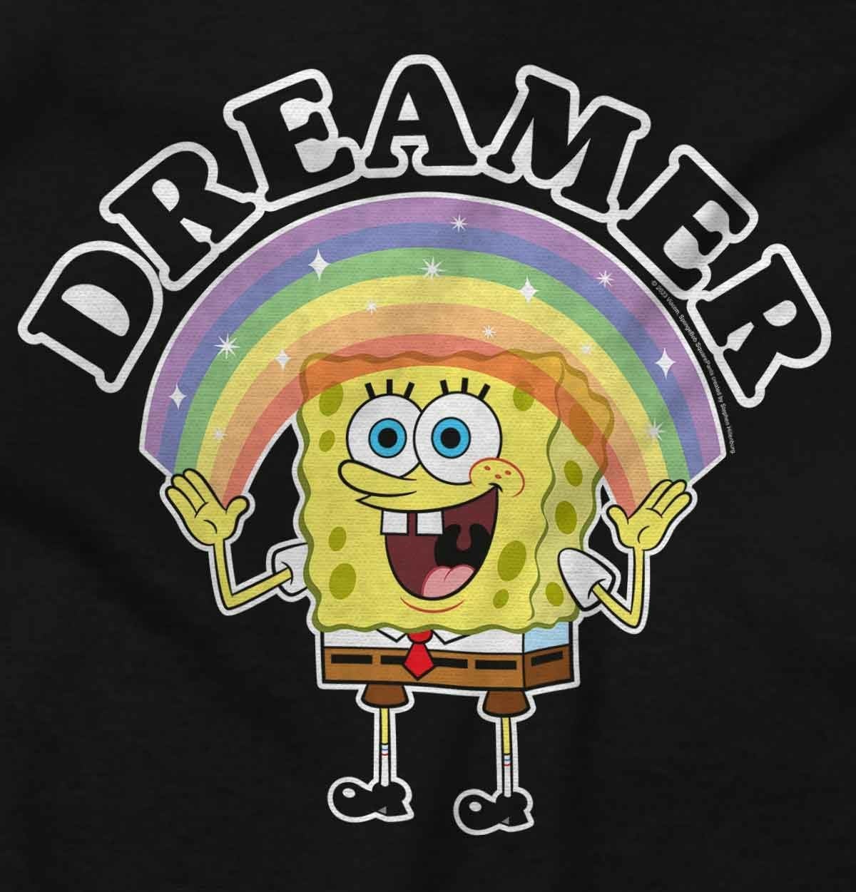 image:imageBrisco Brands SpongeBob Cartoon Rainbow Dreamer Baby Romper Boys or GirlsBlack