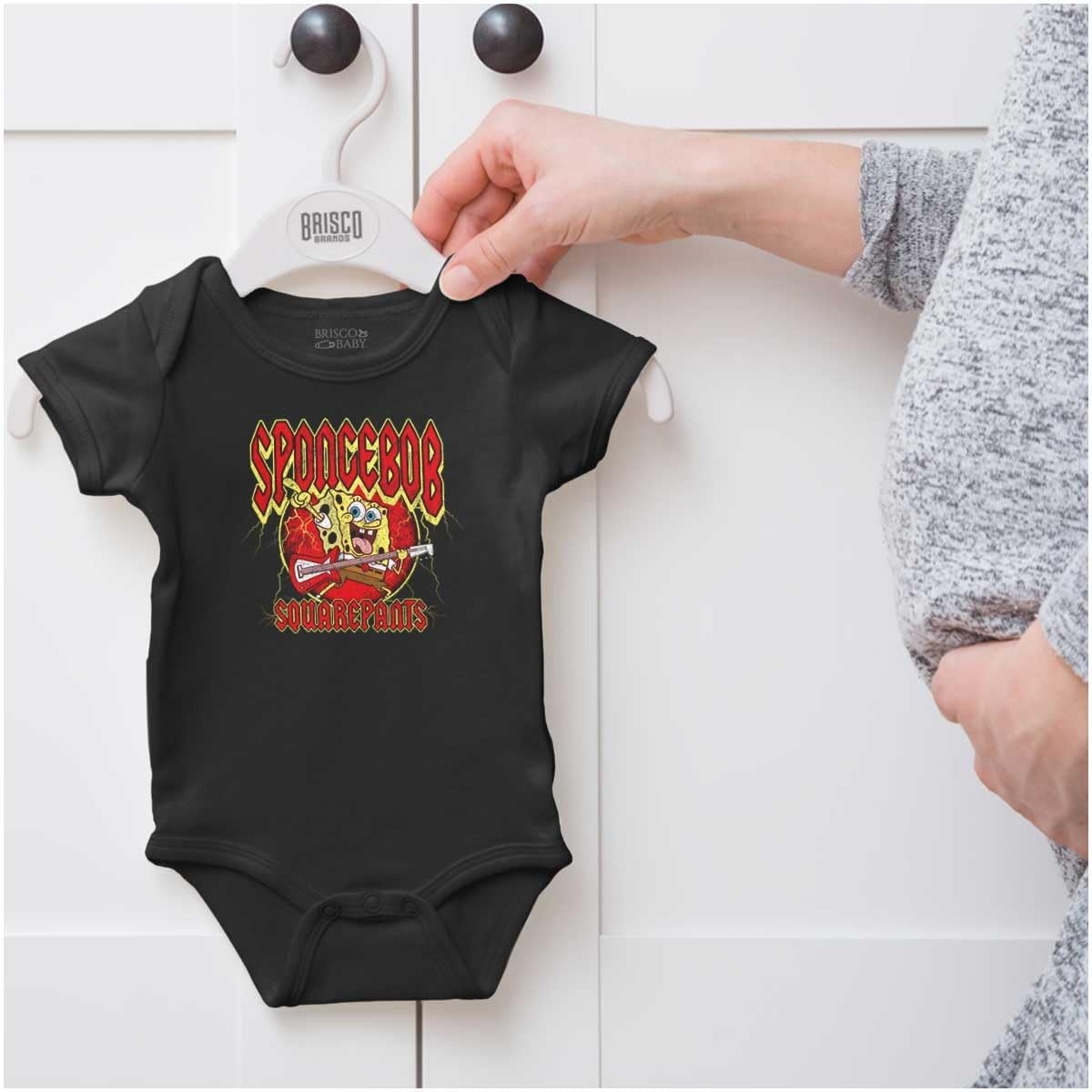 image:imageBrisco Brands SpongeBob SquarePants Rock N Roll Baby Romper Boys or GirlsBlack