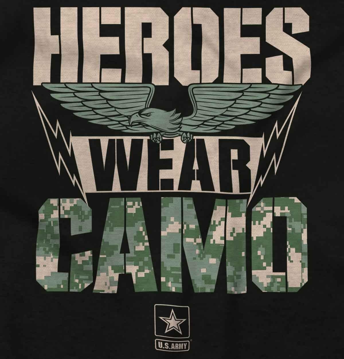 image:imageBrisco Brands US Army Heroes Wear Camo Sweatshirt for Men or WomenBlack