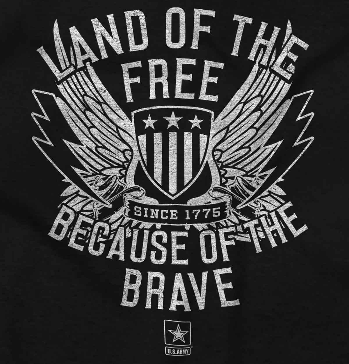 image:imageBrisco Brands US Army Land of The Free Long Sleeve Tshirt Men WomenBlack