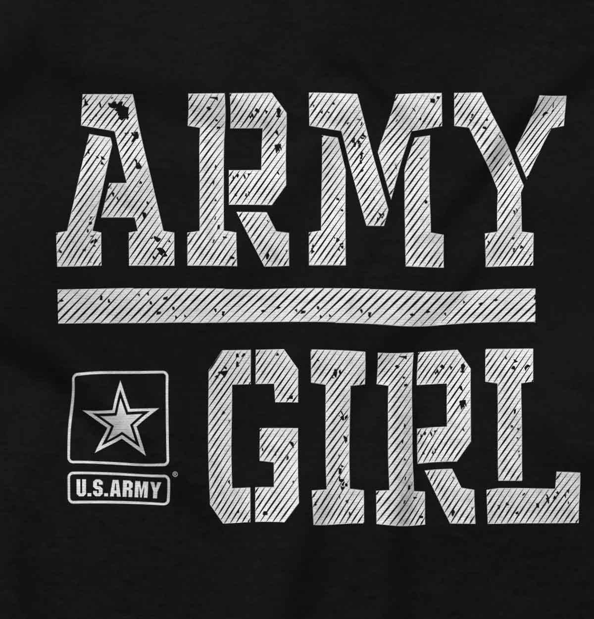 image:imageUS Army Girl Military Soldier Pride Womens Graphic T Shirt TeesBlack