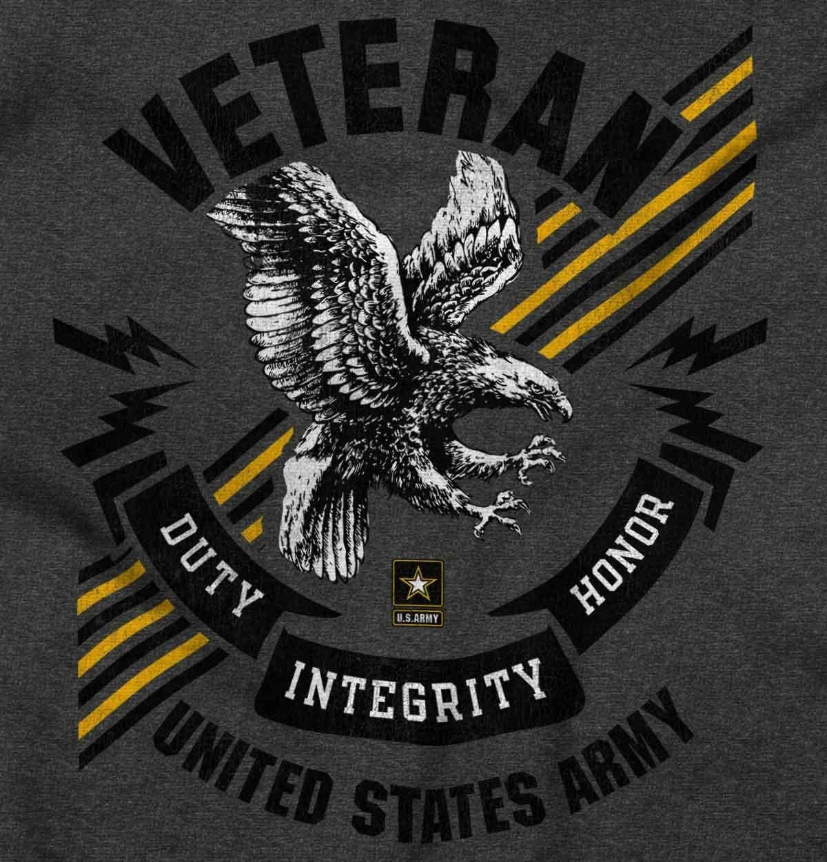 image:imageUS Army Pride Veteran Bald Eagle Long Sleeve Tshirt Men WomenDark Heather