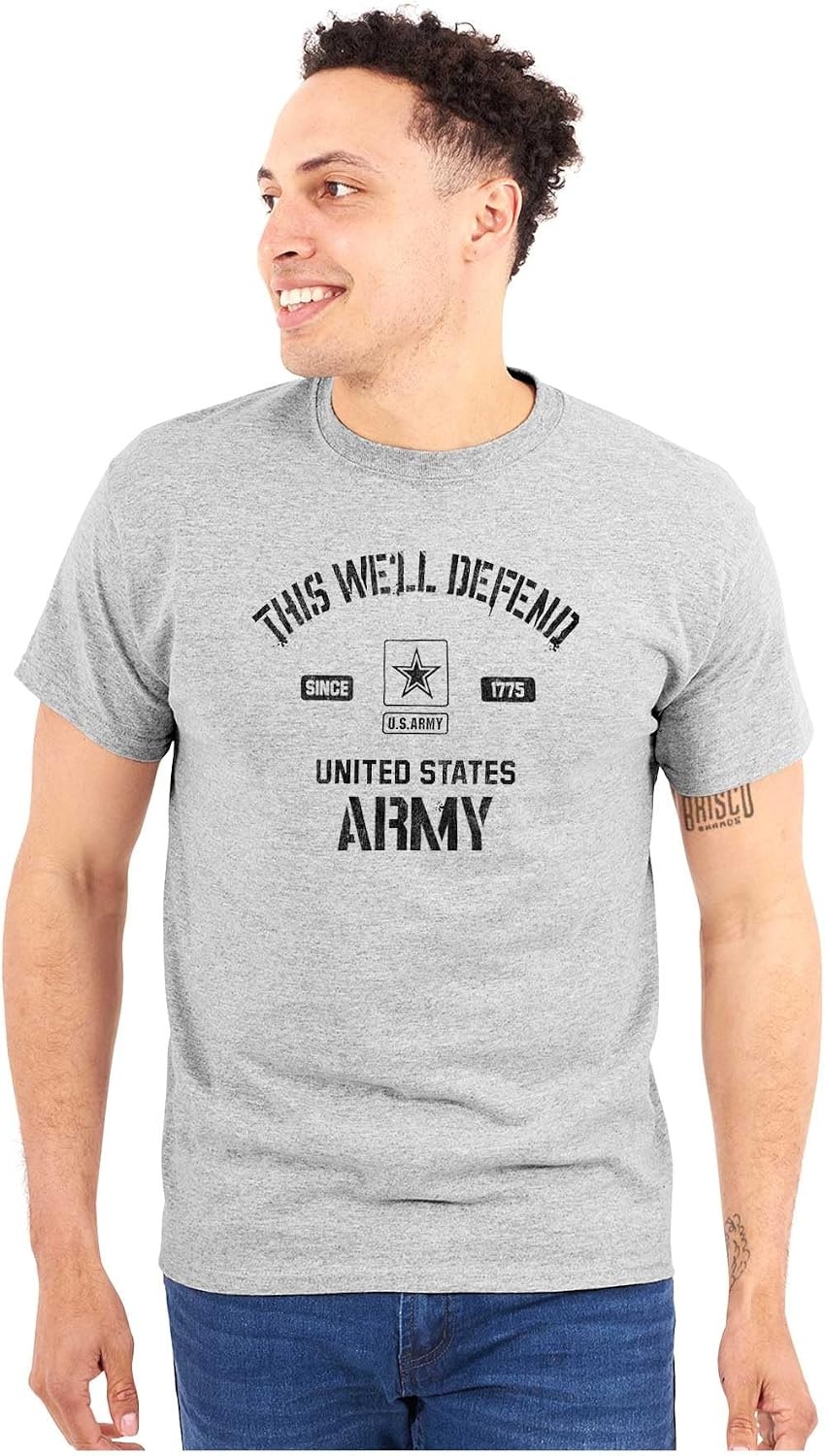 image:imageUS Army This Well Defend Graphic T Shirt Men or WomenSport Grey