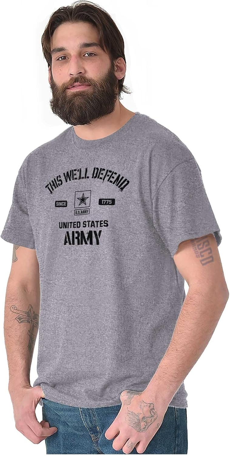 image:imageUS Army This Well Defend Graphic T Shirt Men or WomenSport Grey