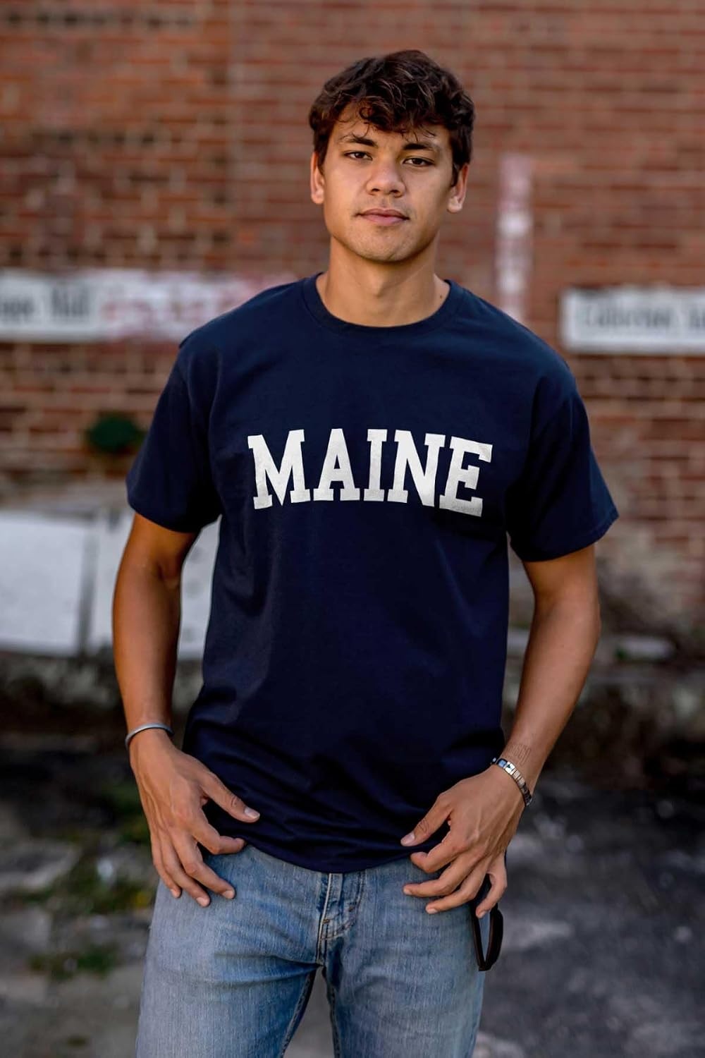 image:imageUSA State Simple Traditional Classic Graphic T Shirt for Men or WomenNavy