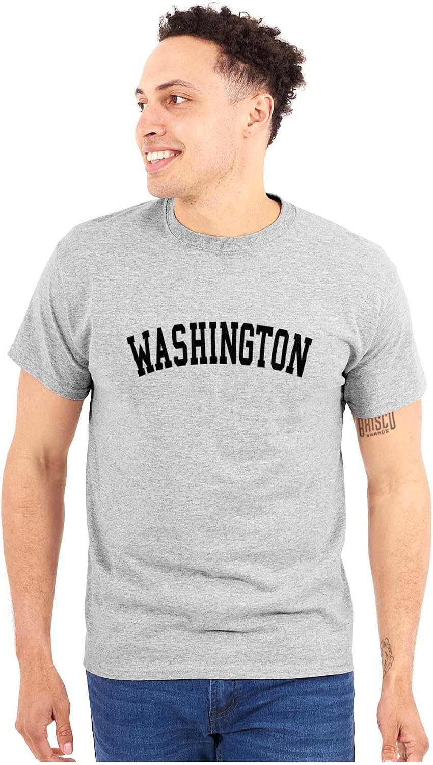 image:imageUSA State Simple Traditional Classic Graphic T Shirt for Men or WomenSport Grey