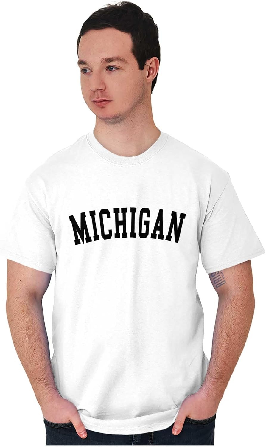image:imageUSA State Simple Traditional Classic Graphic T Shirt for Men or WomenWhite
