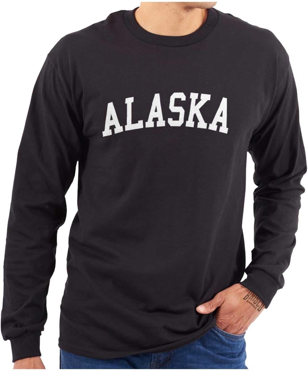 image:imageUSA State Simple Traditional Classic Long Sleeve Tshirt Men and WomenBlack