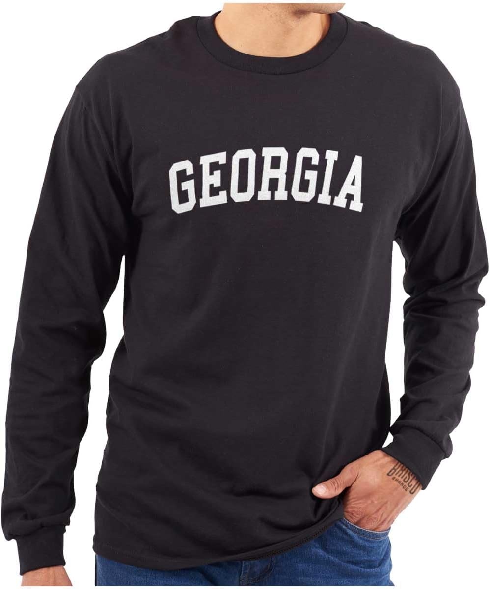 image:imageUSA State Simple Traditional Classic Long Sleeve Tshirt Men and WomenBlack