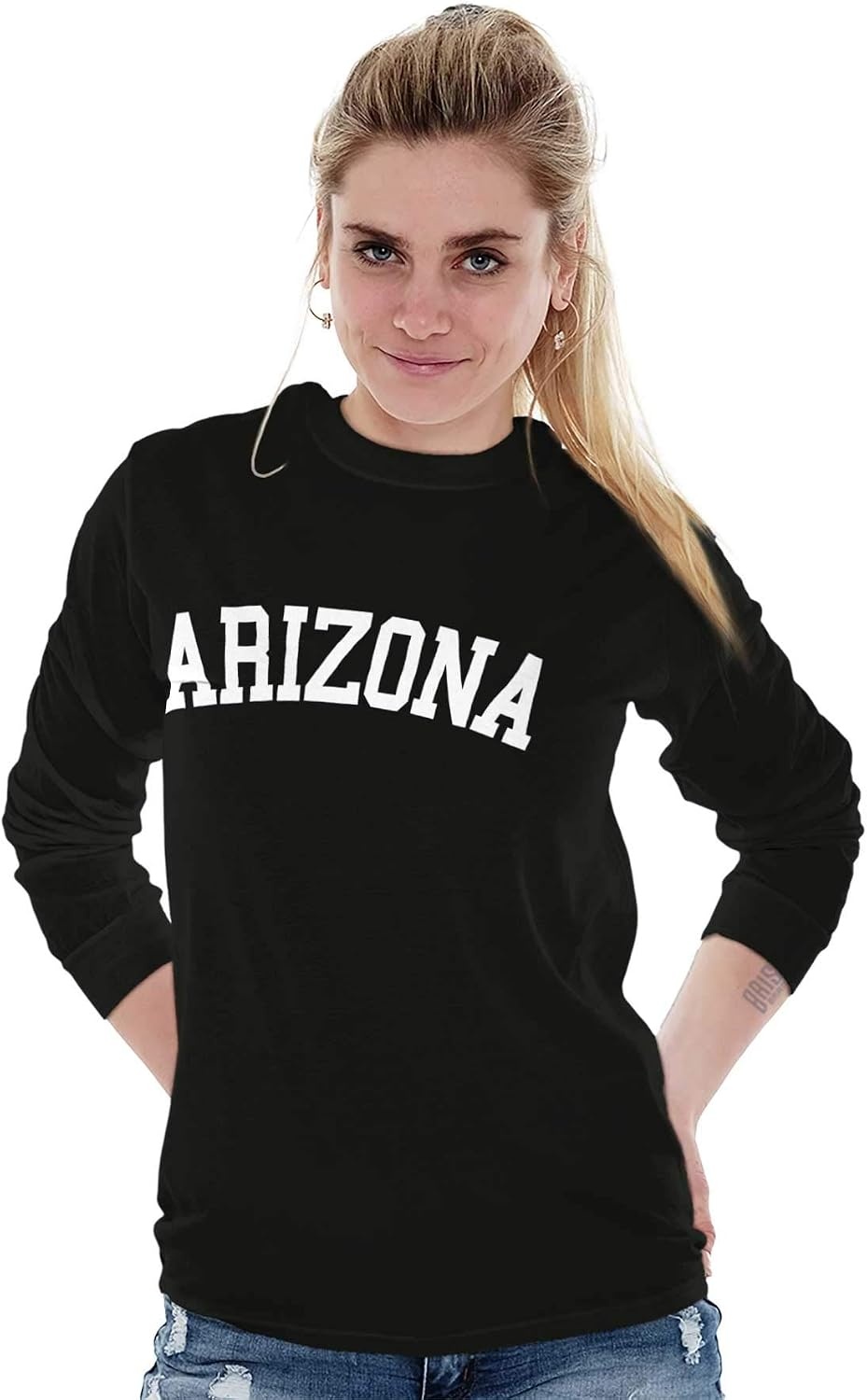 image:imageUSA State Simple Traditional Classic Long Sleeve Tshirt Men and WomenBlack
