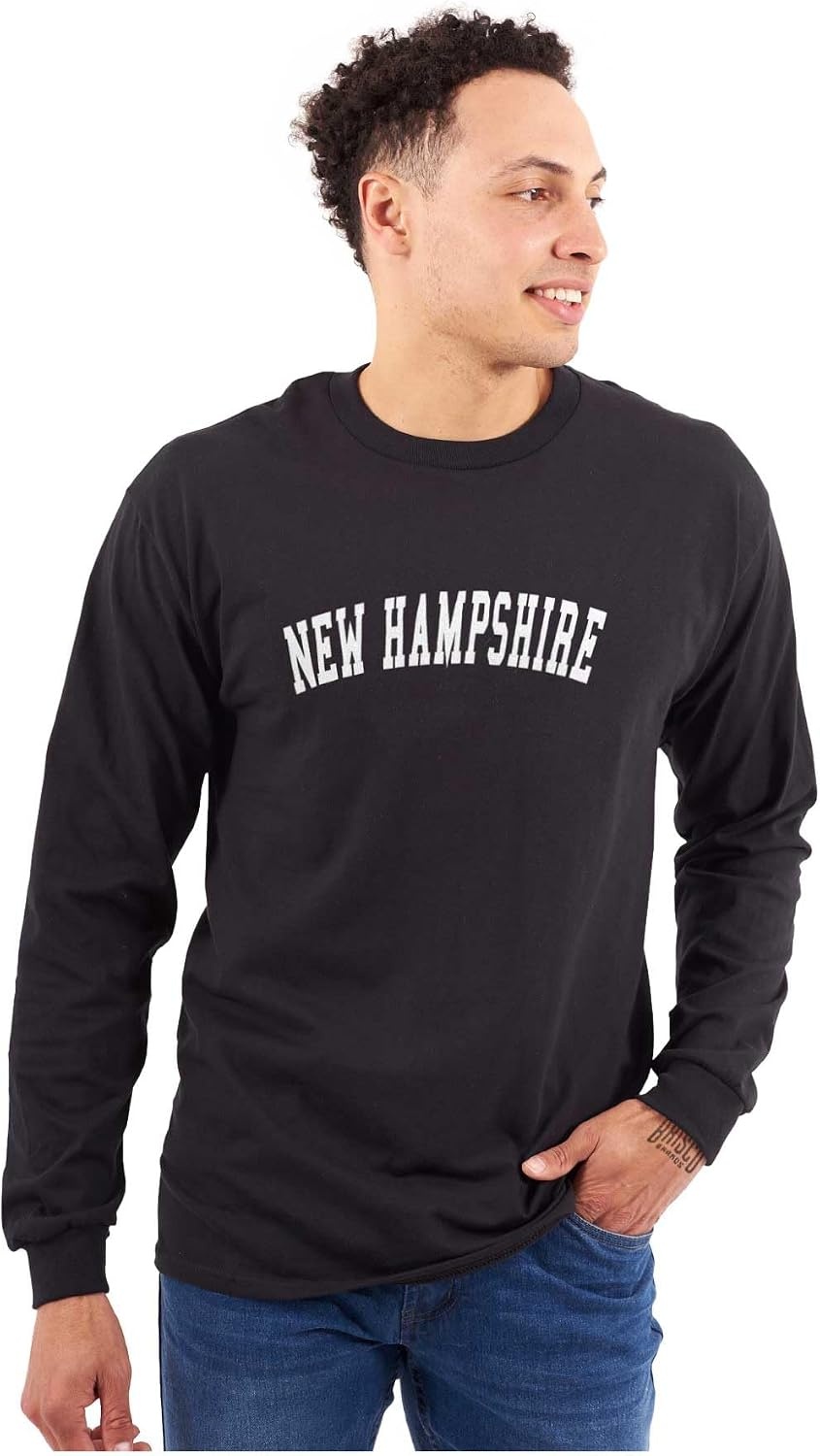 image:imageUSA State Simple Traditional Classic Long Sleeve Tshirt Men and WomenBlack