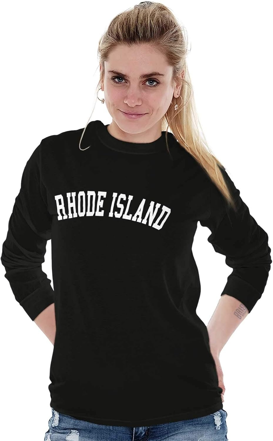 image:imageUSA State Simple Traditional Classic Long Sleeve Tshirt Men and WomenBlack