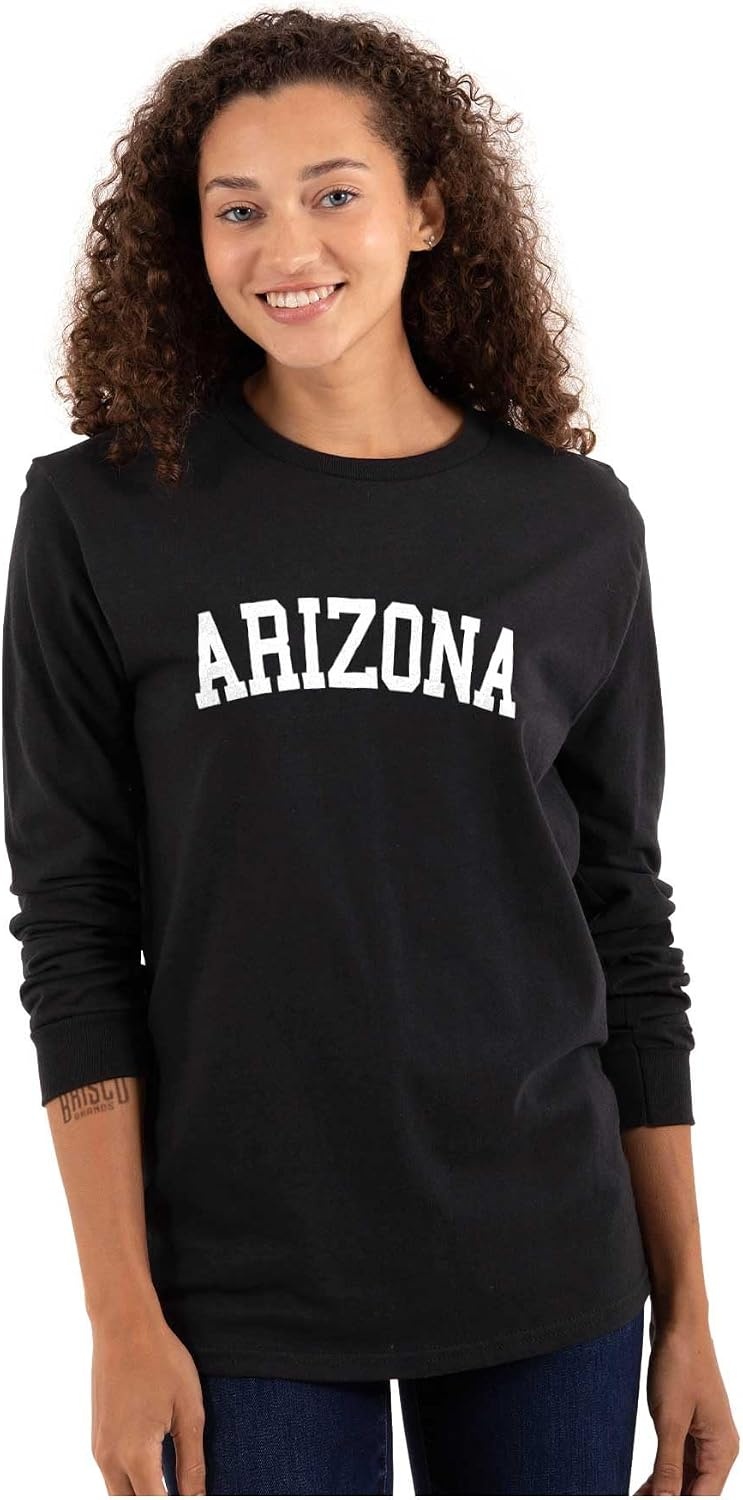 image:imageUSA State Simple Traditional Classic Long Sleeve Tshirt Men and WomenBlack