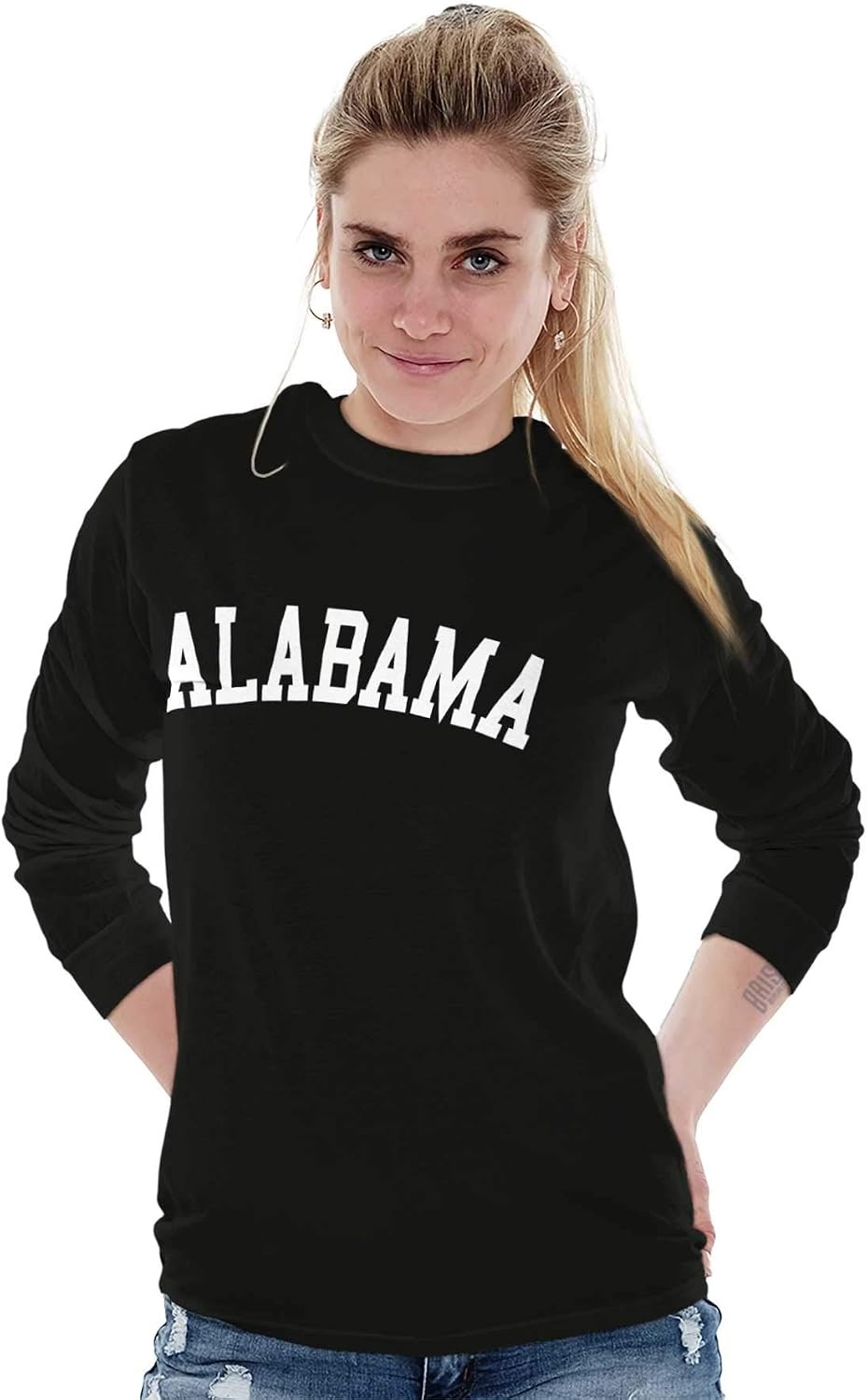 image:imageUSA State Simple Traditional Classic Long Sleeve Tshirt Men and WomenBlack