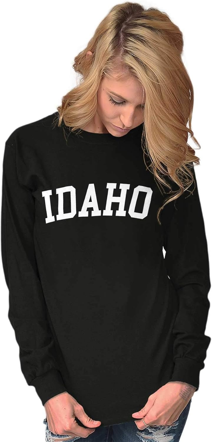 image:imageUSA State Simple Traditional Classic Long Sleeve Tshirt Men and WomenBlack