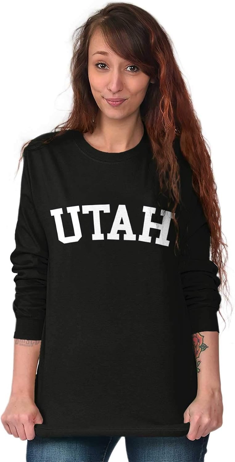image:imageUSA State Simple Traditional Classic Long Sleeve Tshirt Men and WomenBlack