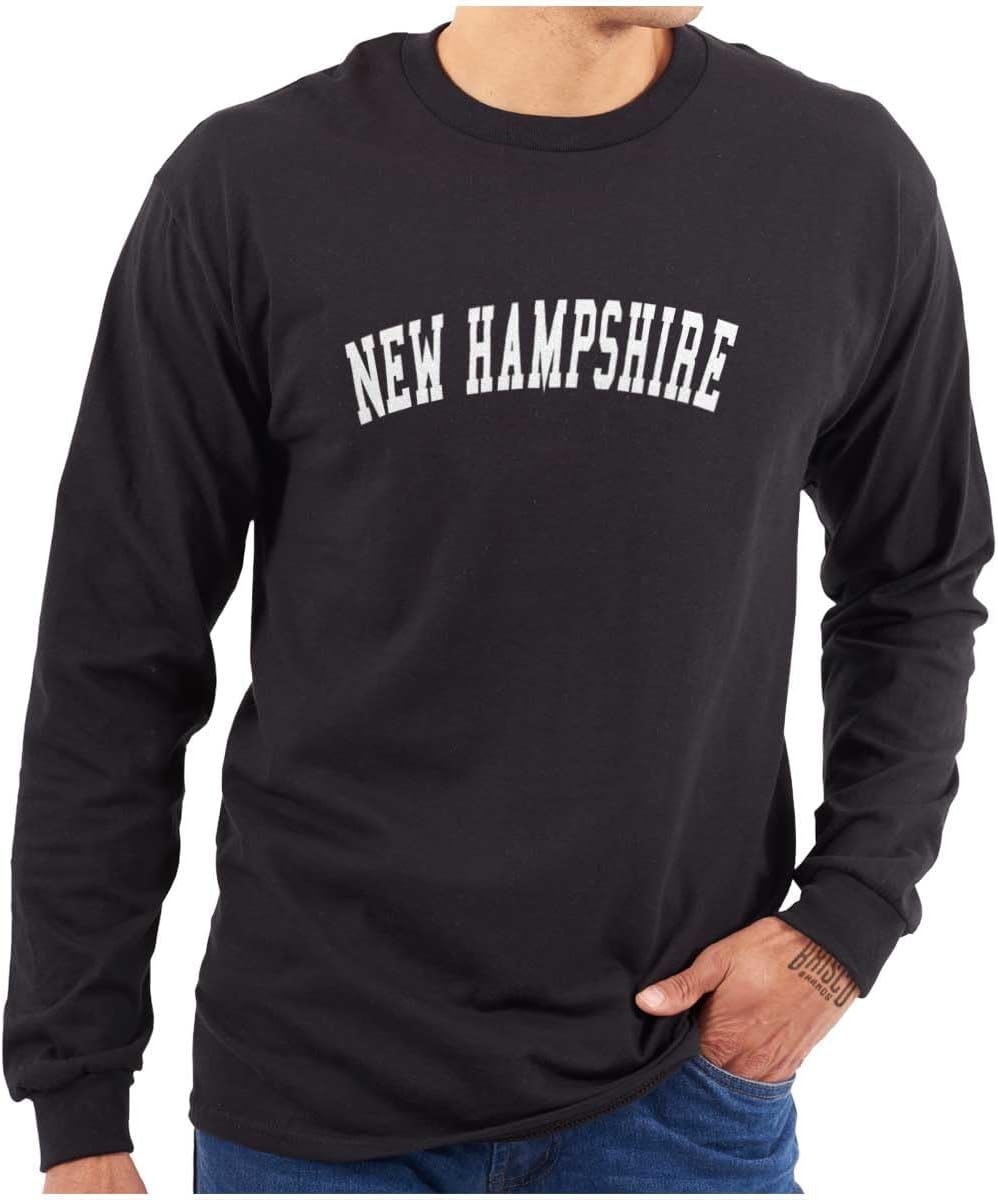 image:imageUSA State Simple Traditional Classic Long Sleeve Tshirt Men and WomenBlack