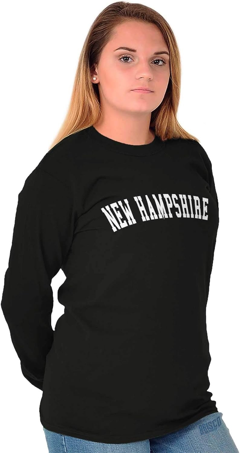 image:imageUSA State Simple Traditional Classic Long Sleeve Tshirt Men and WomenBlack