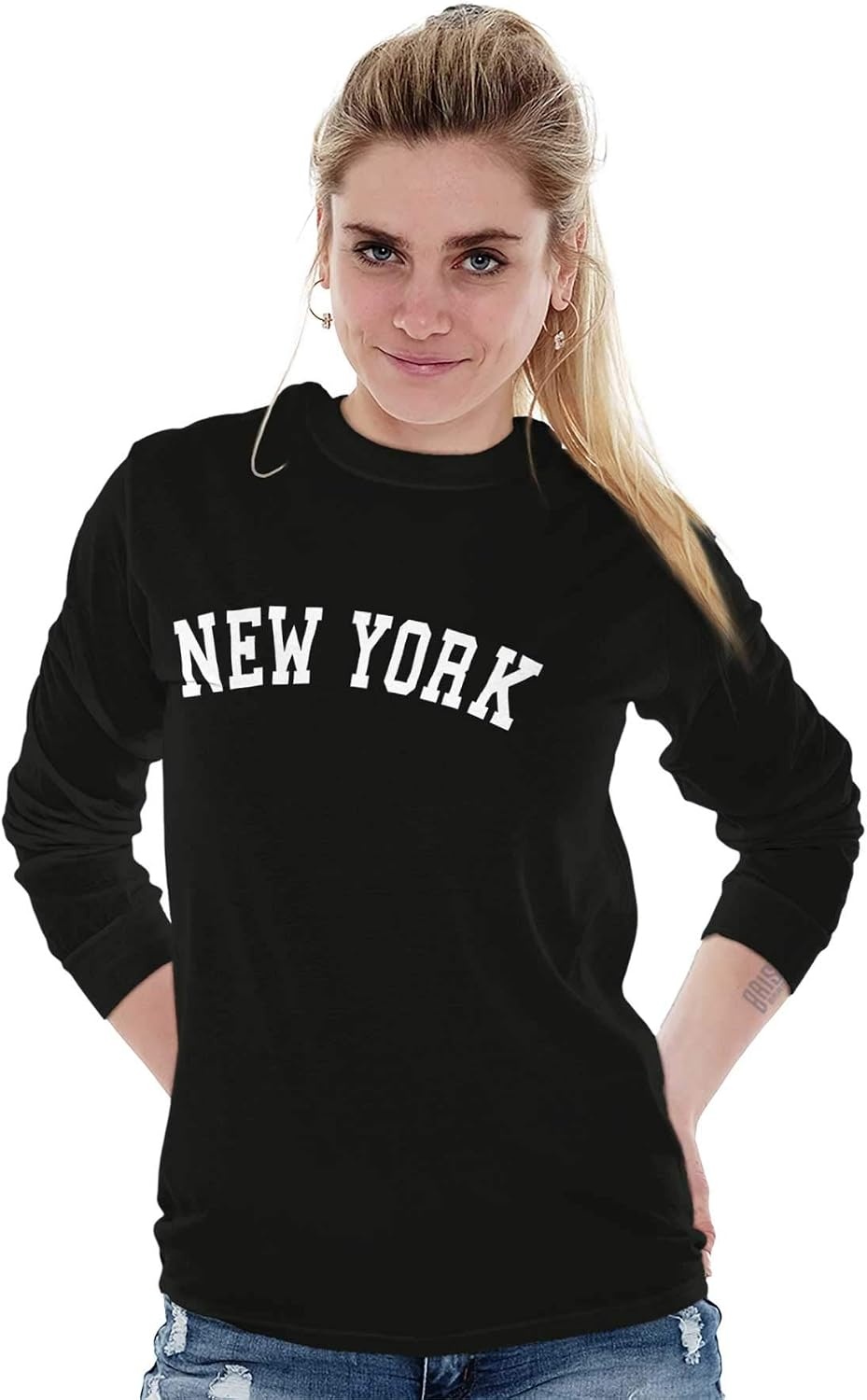 image:imageUSA State Simple Traditional Classic Long Sleeve Tshirt Men and WomenBlack