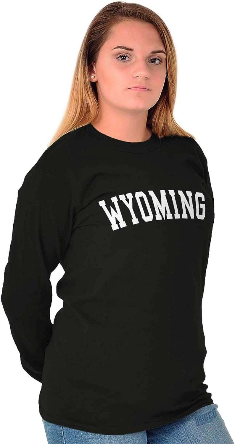 image:imageUSA State Simple Traditional Classic Long Sleeve Tshirt Men and WomenBlack