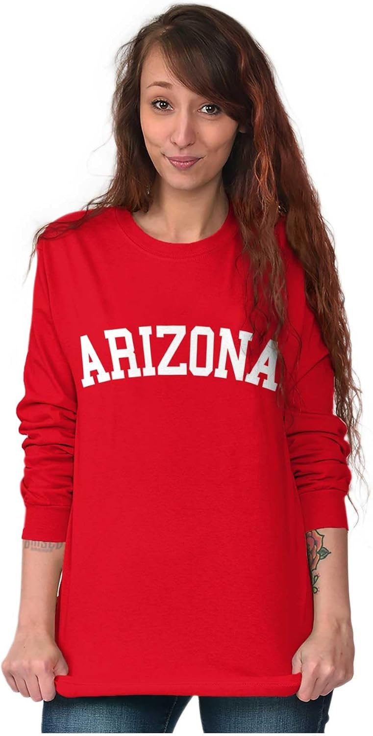 image:imageUSA State Simple Traditional Classic Long Sleeve Tshirt Men and WomenCardinal Red
