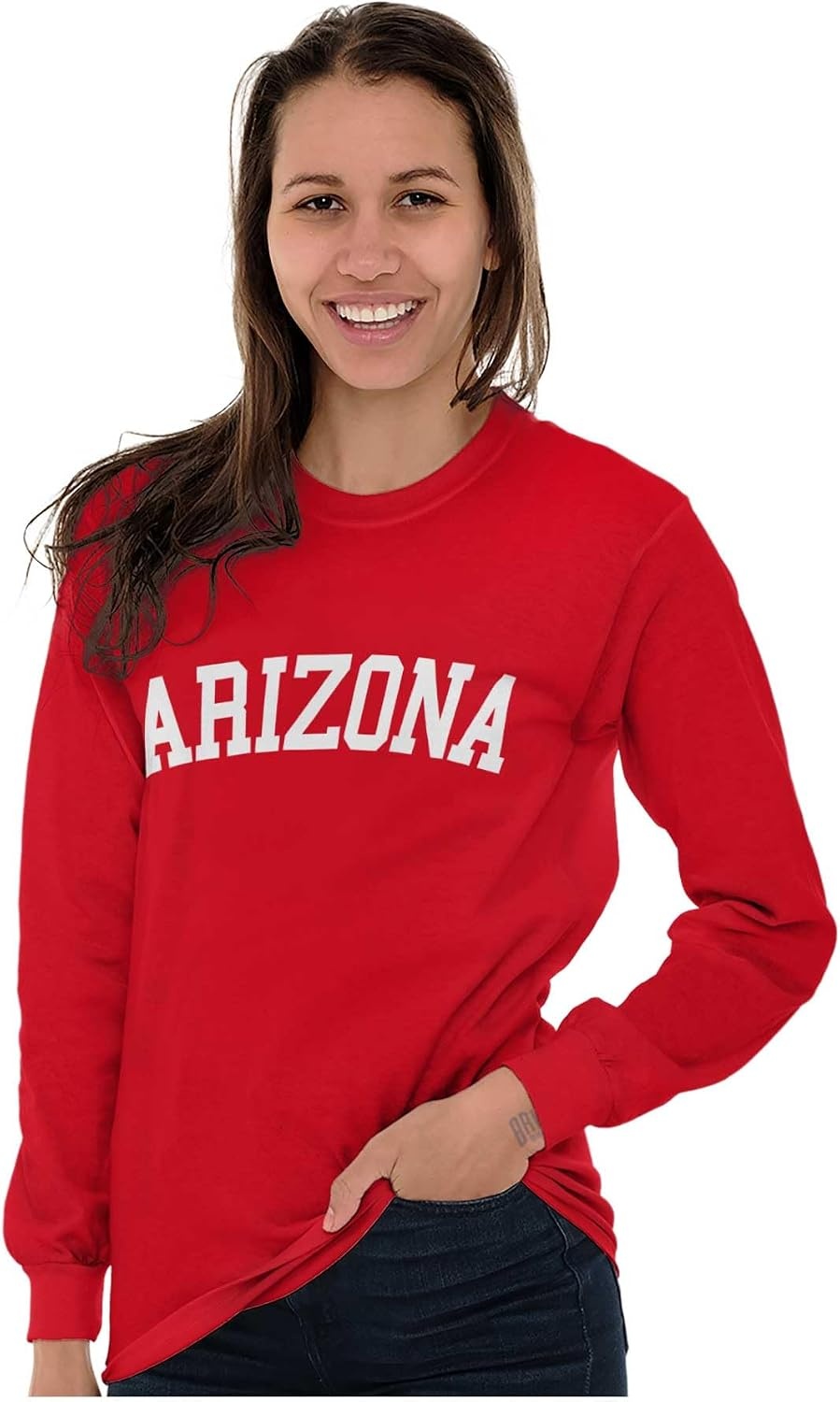 image:imageUSA State Simple Traditional Classic Long Sleeve Tshirt Men and WomenCardinal Red
