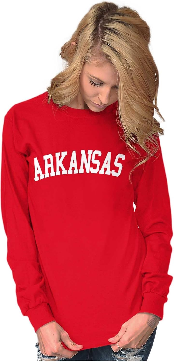 image:imageUSA State Simple Traditional Classic Long Sleeve Tshirt Men and WomenCardinal Red