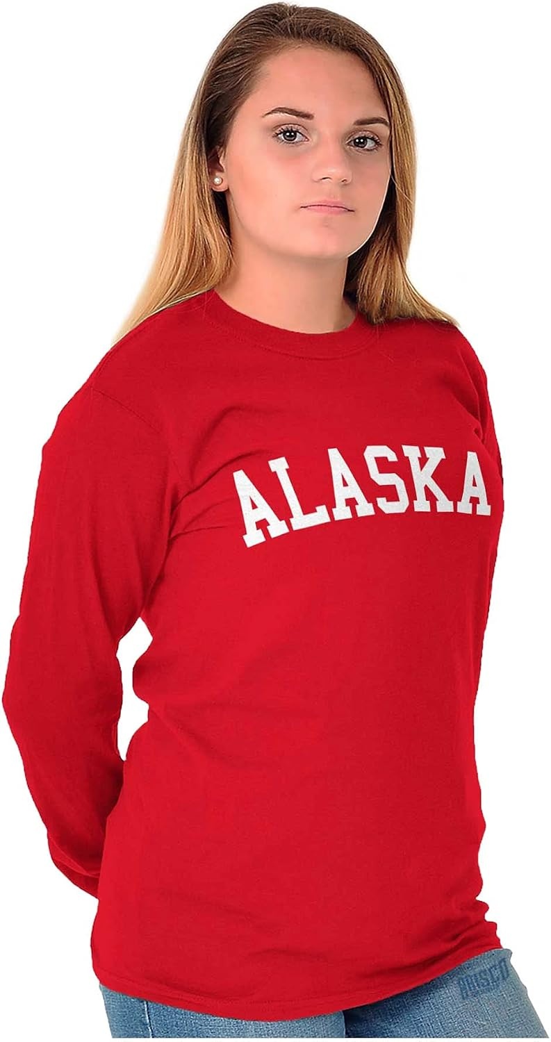 image:imageUSA State Simple Traditional Classic Long Sleeve Tshirt Men and WomenRed