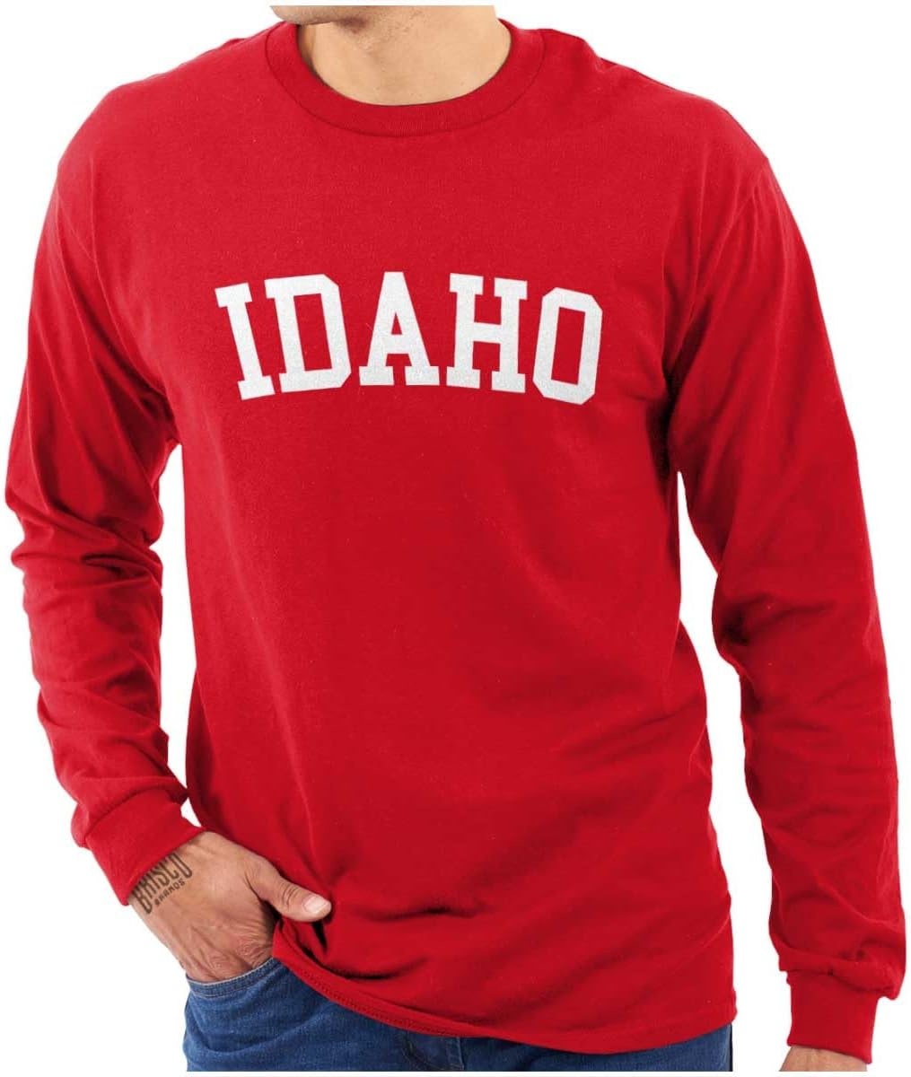 image:imageUSA State Simple Traditional Classic Long Sleeve Tshirt Men and WomenRed