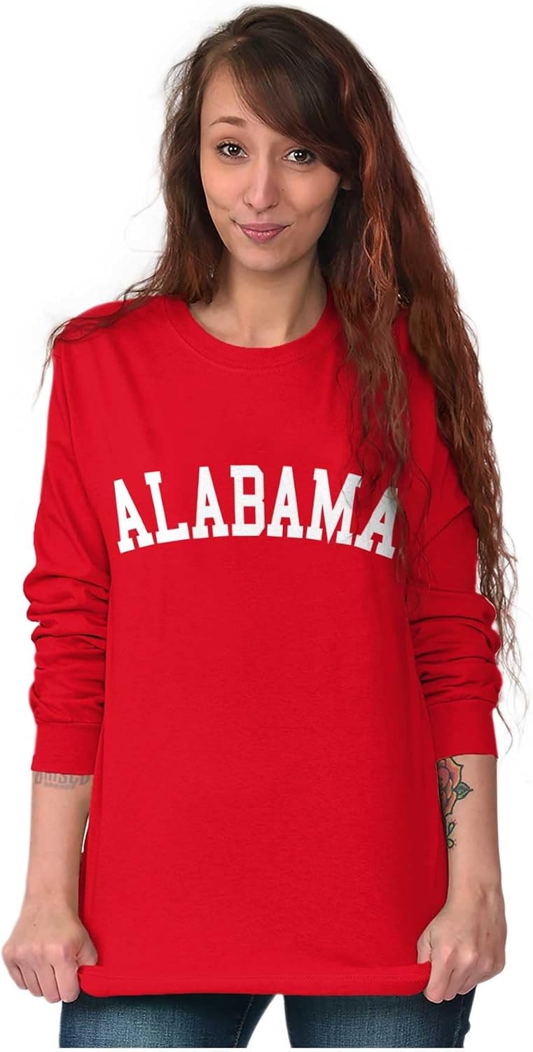 image:imageUSA State Simple Traditional Classic Long Sleeve Tshirt Men and WomenRed