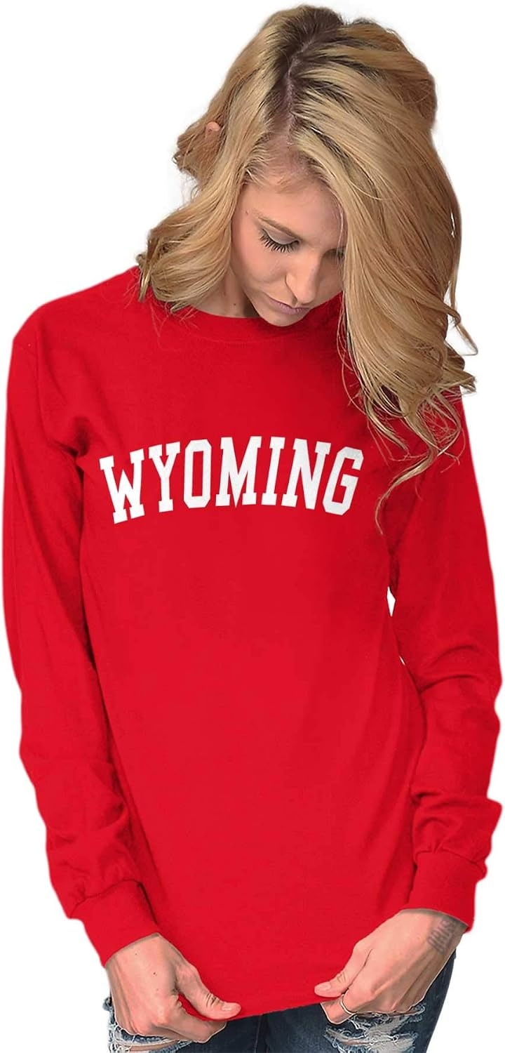 image:imageUSA State Simple Traditional Classic Long Sleeve Tshirt Men and WomenRed