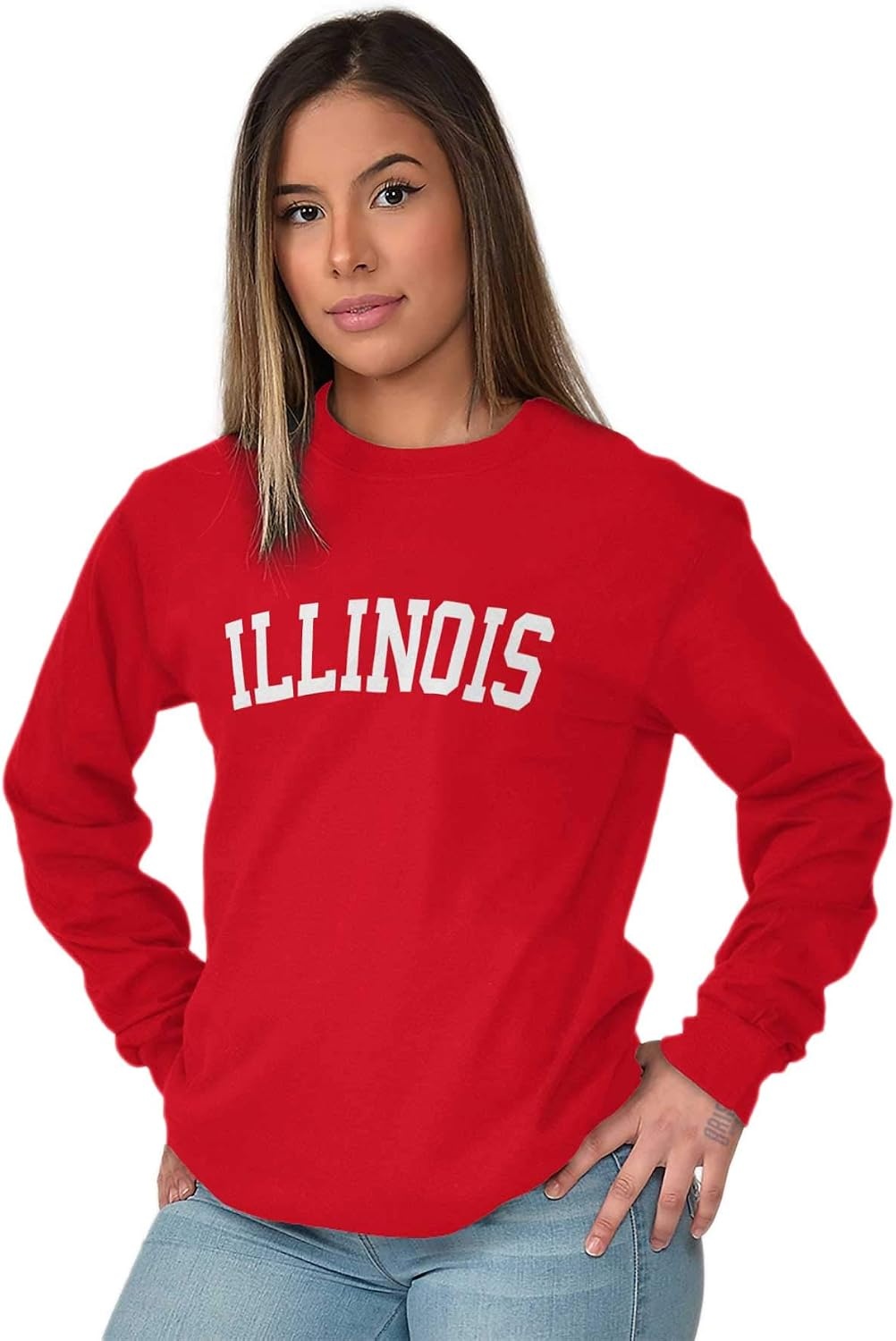 image:imageUSA State Simple Traditional Classic Long Sleeve Tshirt Men and WomenRed