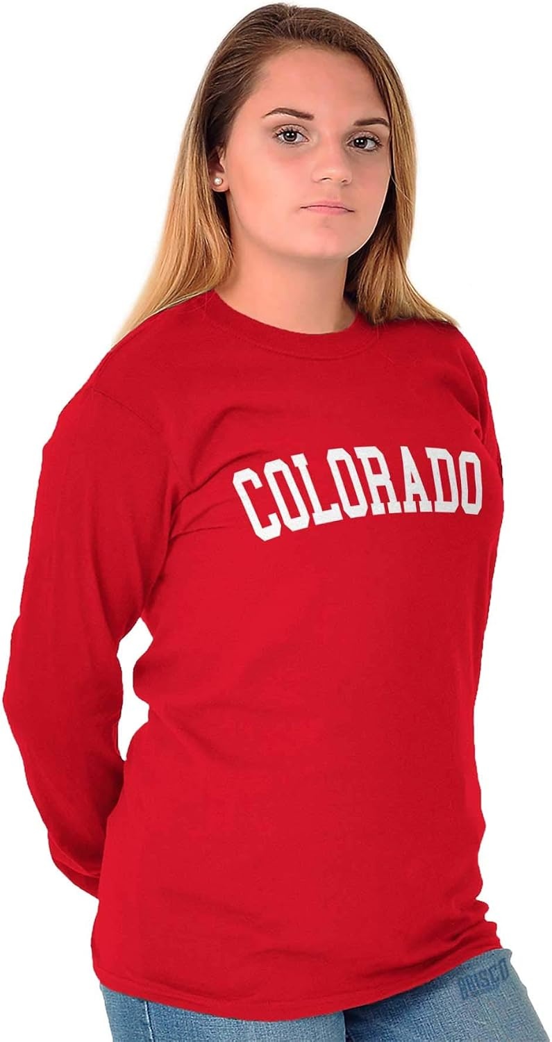 image:imageUSA State Simple Traditional Classic Long Sleeve Tshirt Men and WomenRed