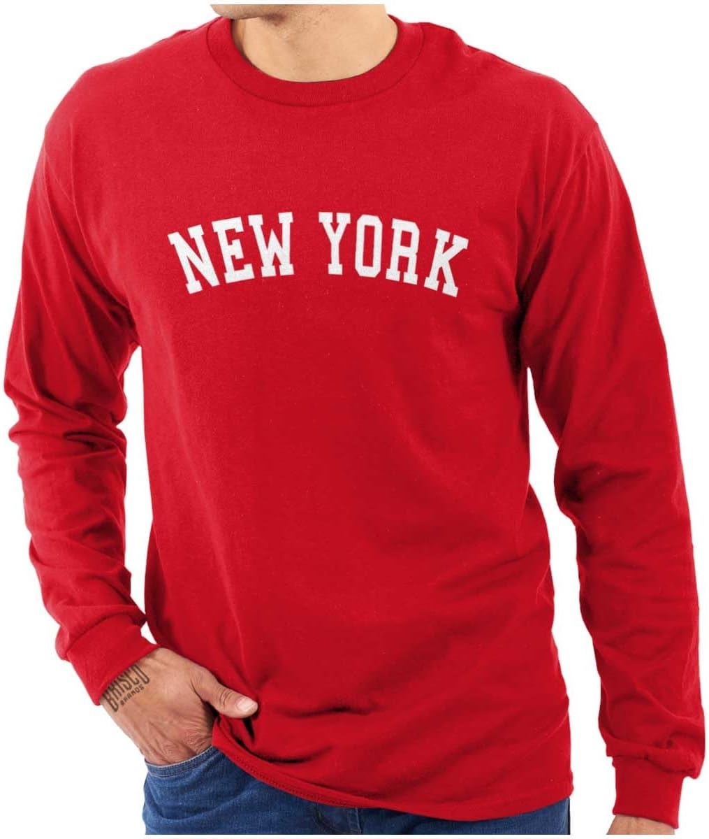 image:imageUSA State Simple Traditional Classic Long Sleeve Tshirt Men and WomenRed