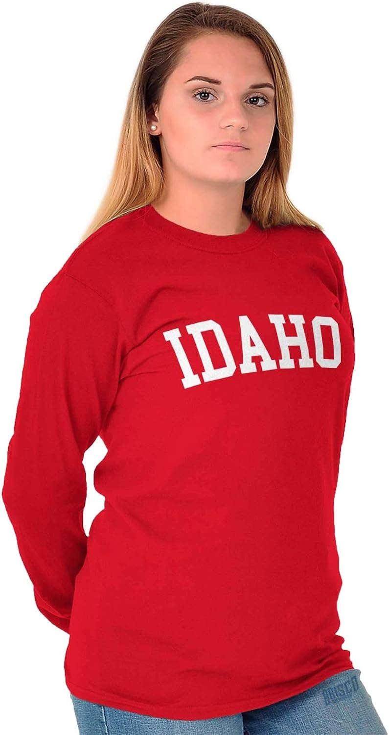 image:imageUSA State Simple Traditional Classic Long Sleeve Tshirt Men and WomenRed