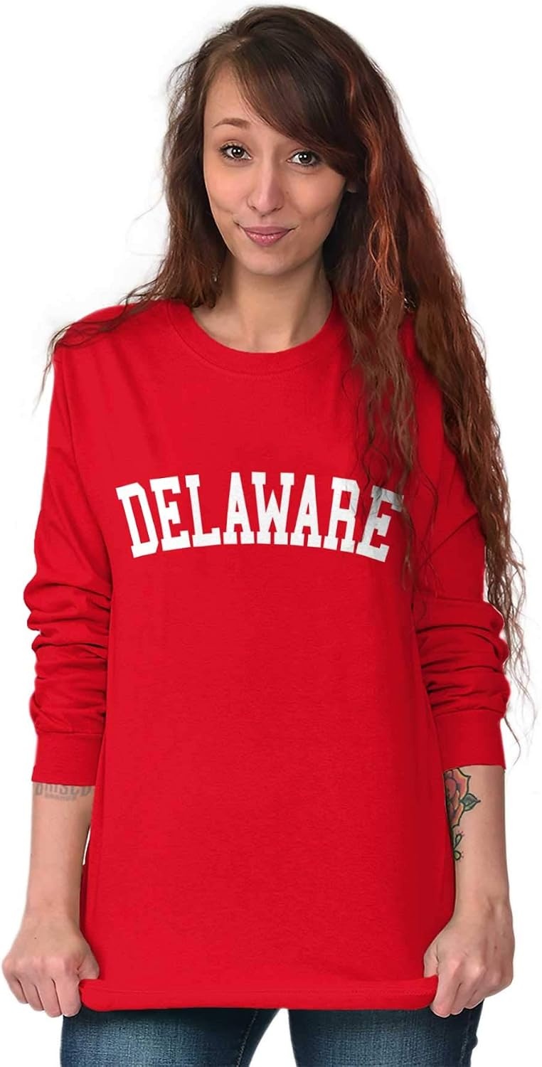 image:imageUSA State Simple Traditional Classic Long Sleeve Tshirt Men and WomenRed
